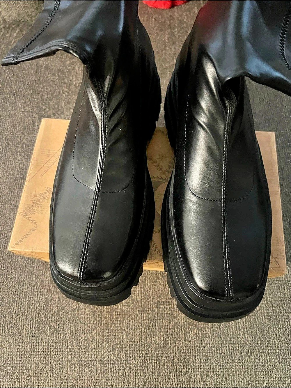 Black Platform Ankle Boots Like New